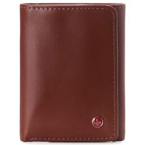 Alpine Swiss Mens Trifold Wallet RFID Blocking Genuine Leather Bifold ID Window